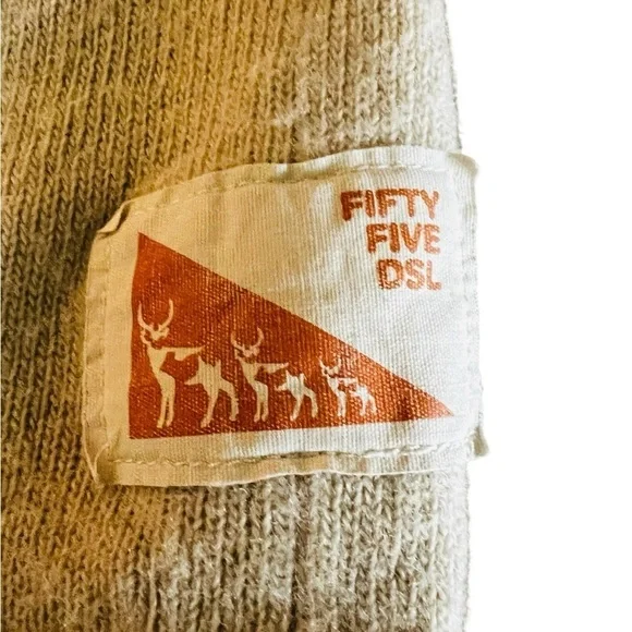 55 DSL Stylish Vintage Cream Sweater with Zigzag Pattern Size XL - Picture 7 of 14